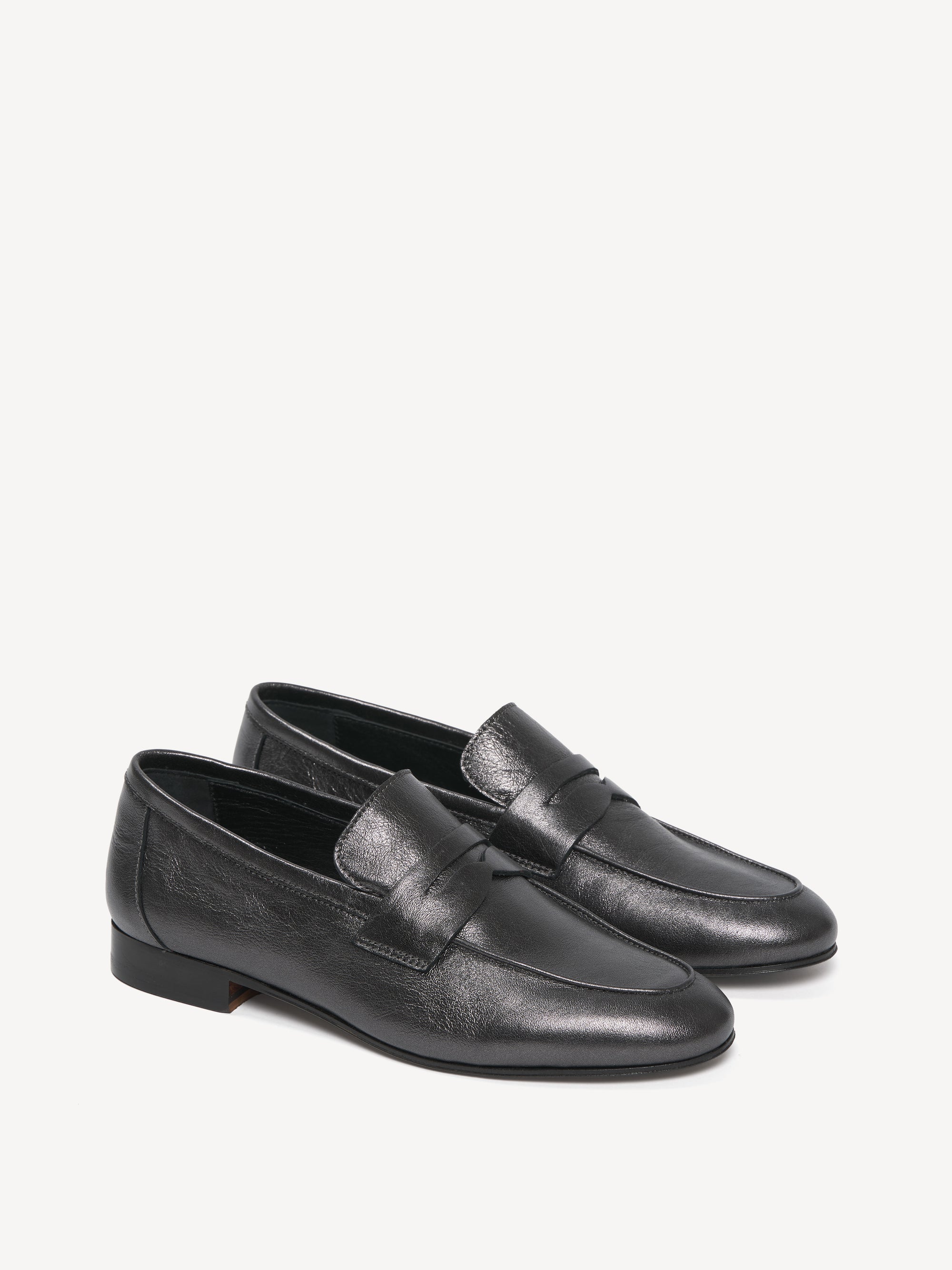 The Sacca Donna - Dark Gunmetal - Tumbled Leather - M.Gemi