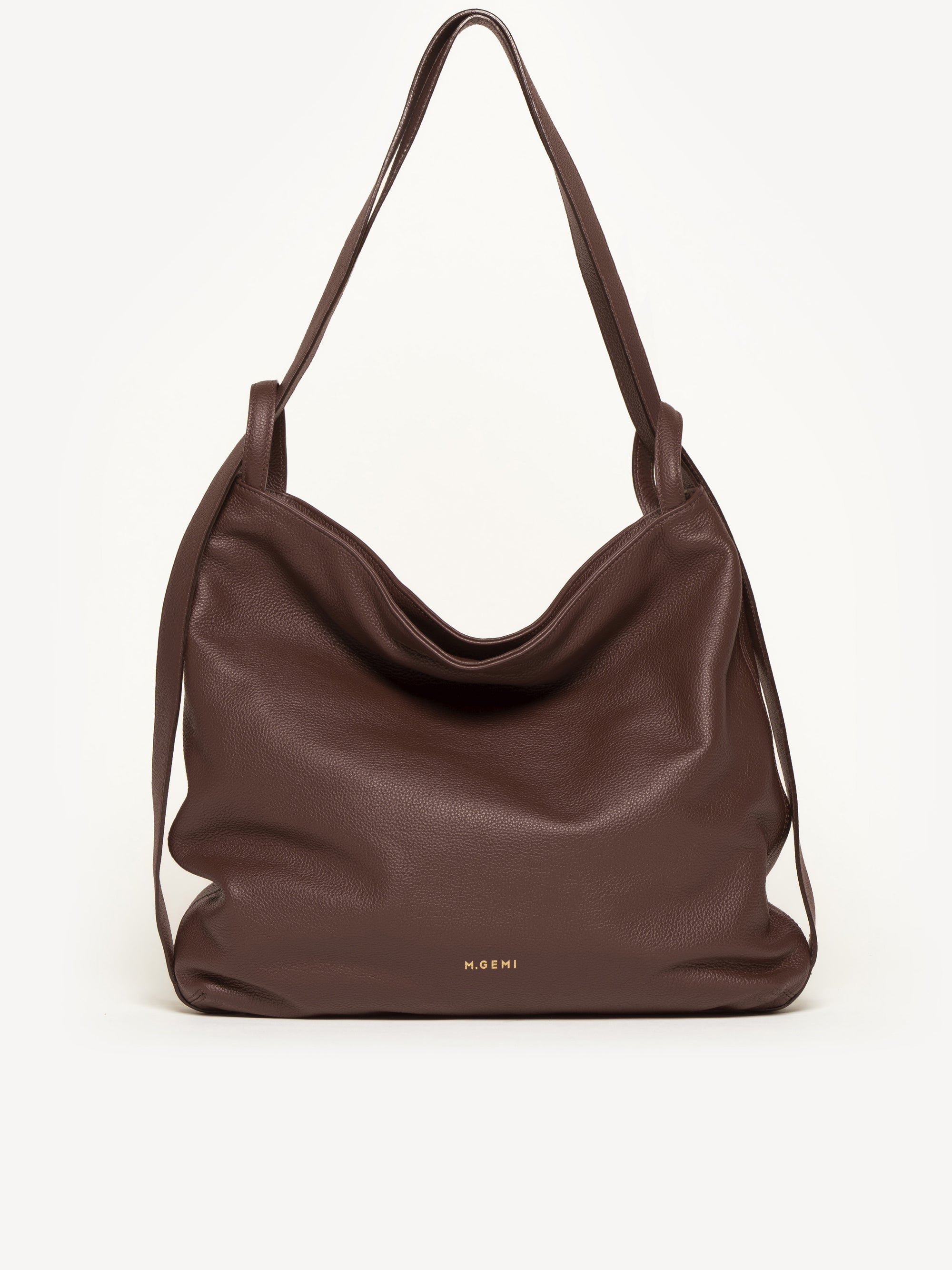 The Laura Convertible Backpack - Chocolate - Leather - M.Gemi