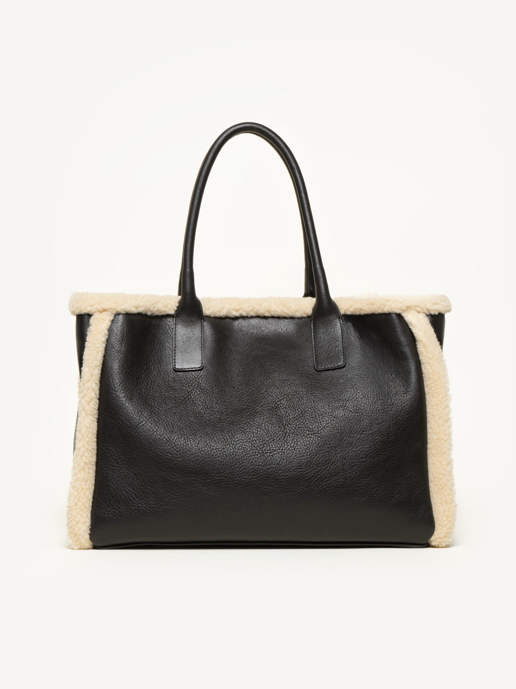 The Neva Tote - Black - Leather and Shearling - M.Gemi