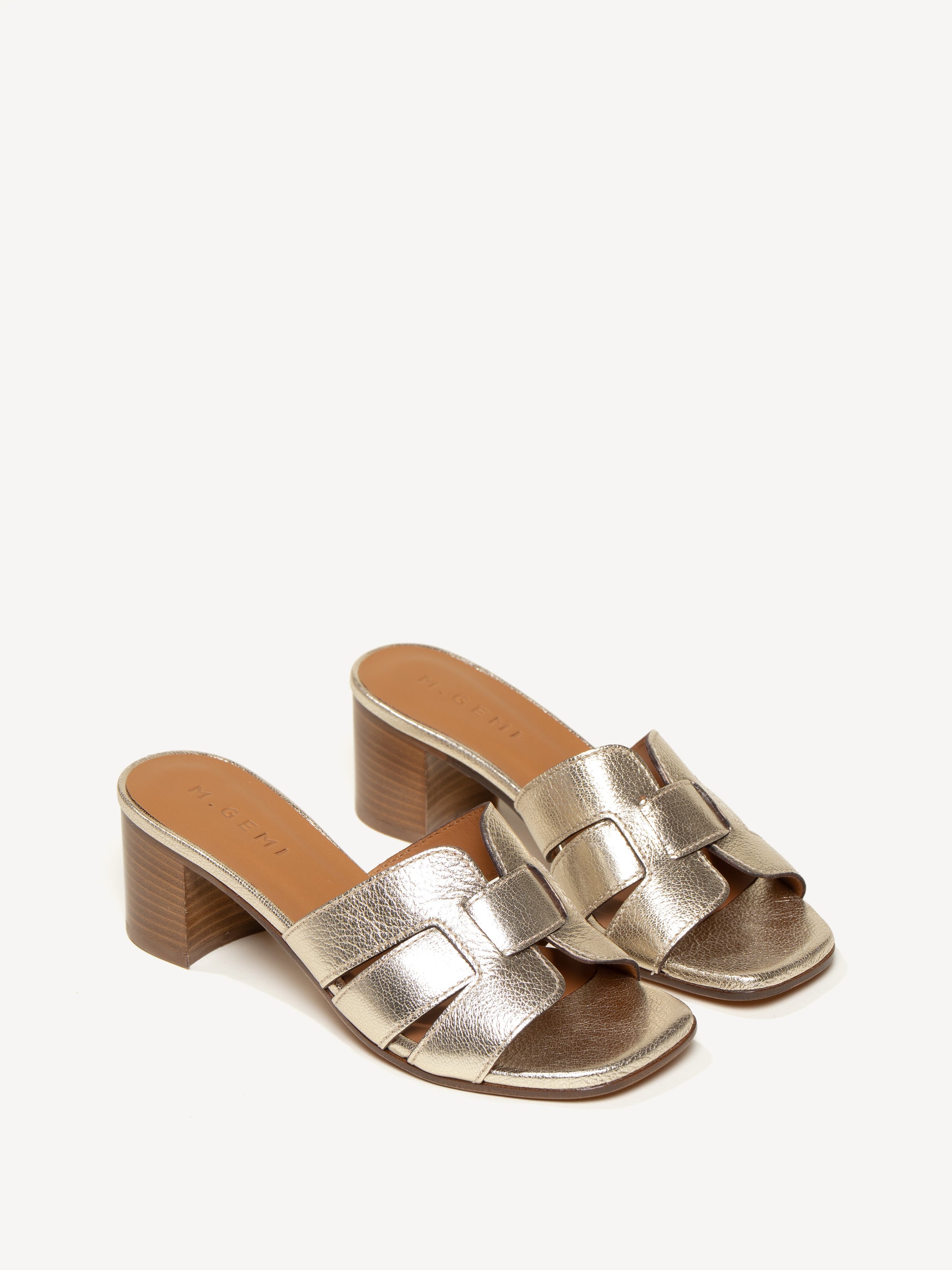ta　美品Deuxieme Classe マニータ サンダル The Mafalda Alta - Champagne - Metallic Leather - M.Gemi