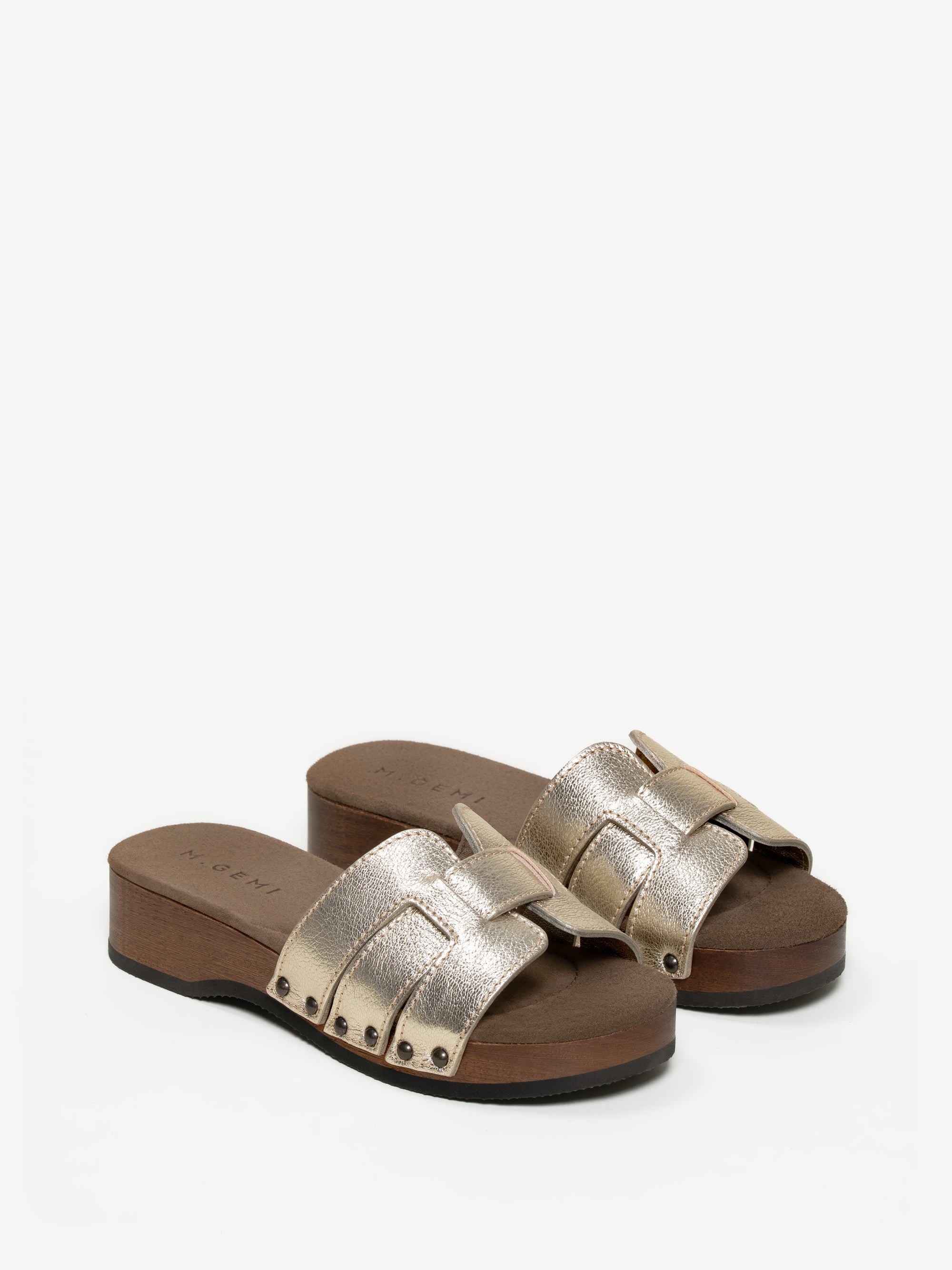 ＊MIEMaMa＊ The Cosima - Champagne - Metallic - Leather - M.Gemi