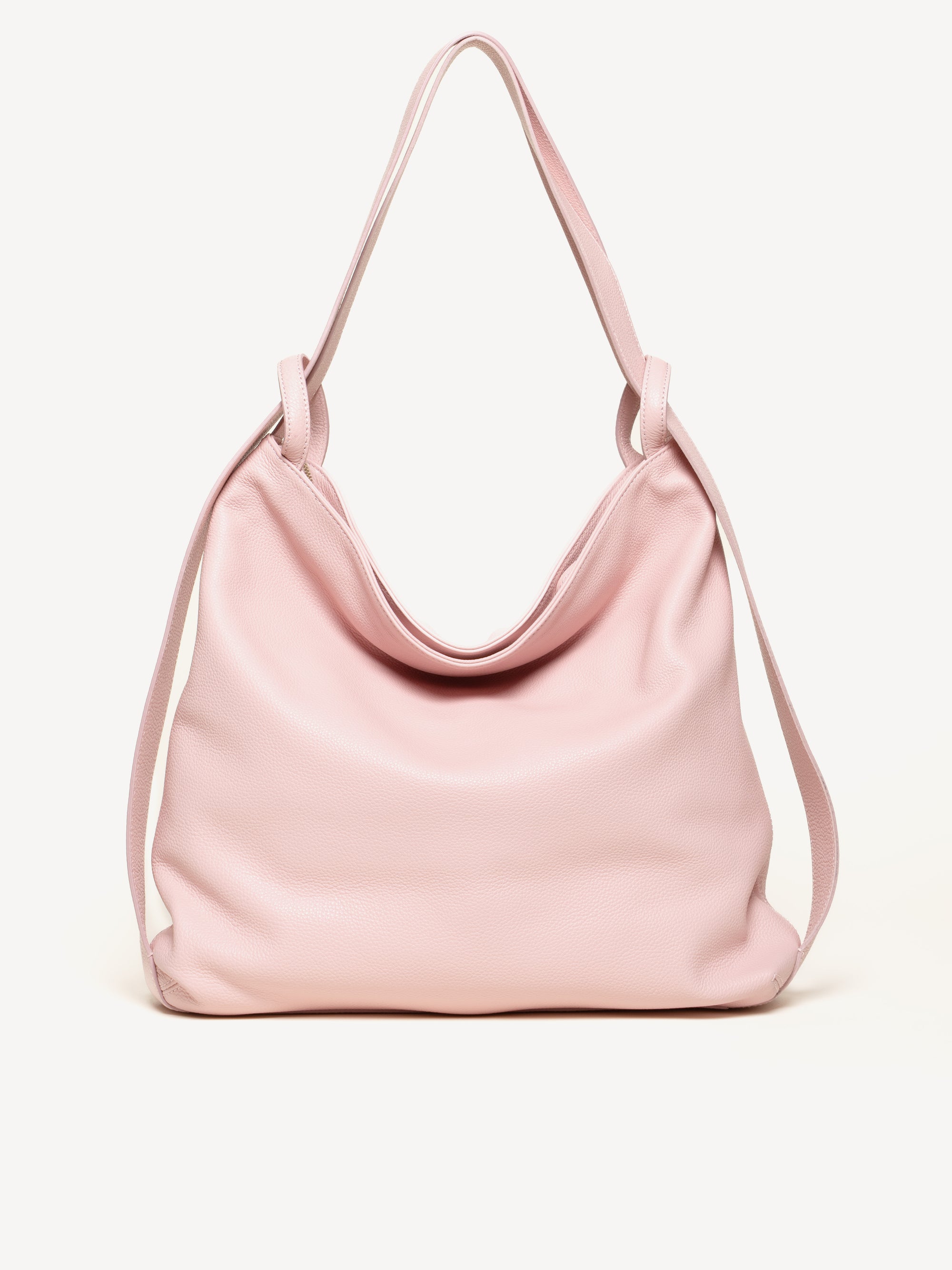 The Laura Convertible Backpack - Ballet Pink - Tumbled Leather - M