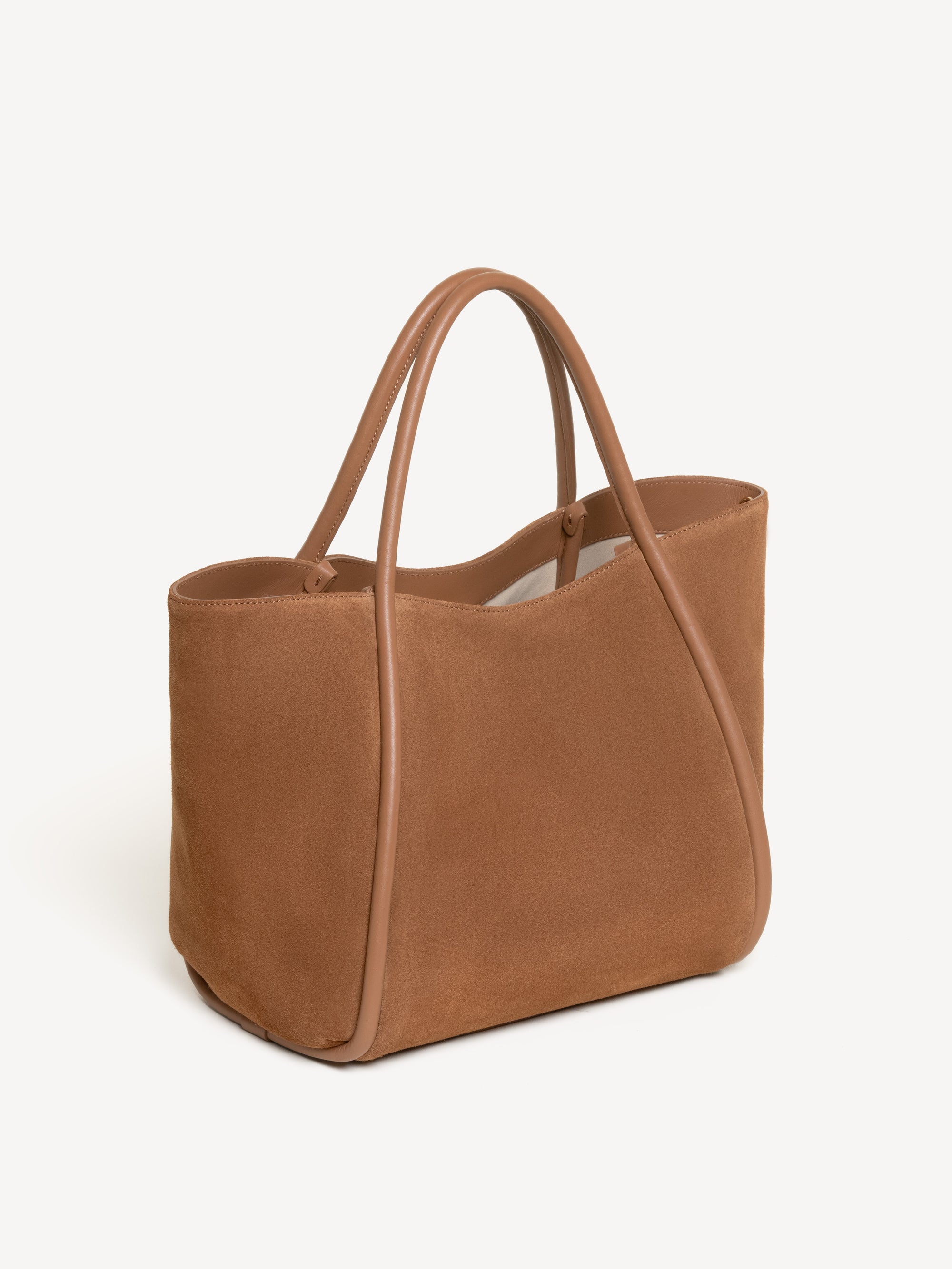 The Ursula Tote - Saddle - Suede and Leather - M.Gemi