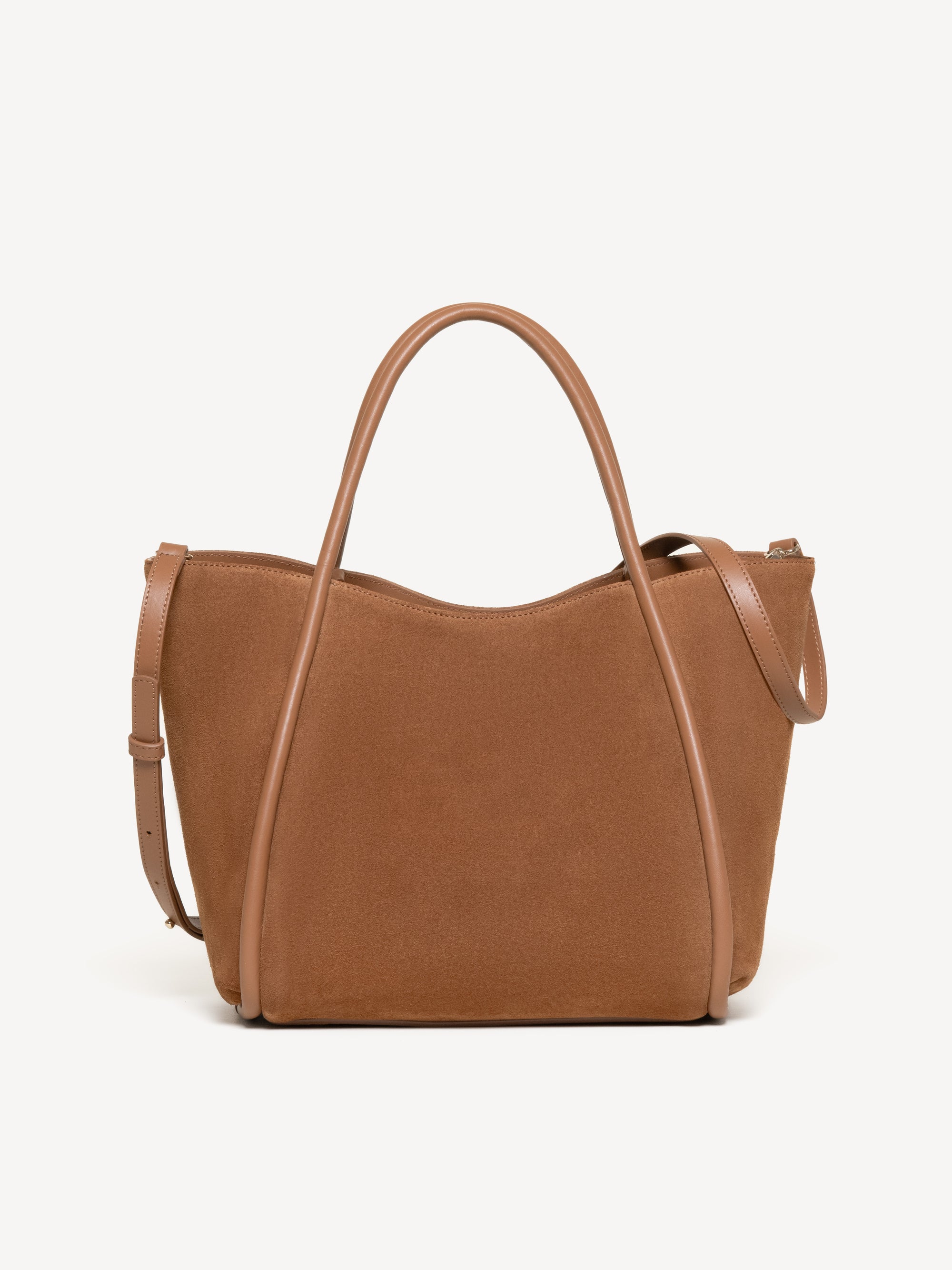 The Ursula Tote - Saddle - Suede and Leather - M.Gemi