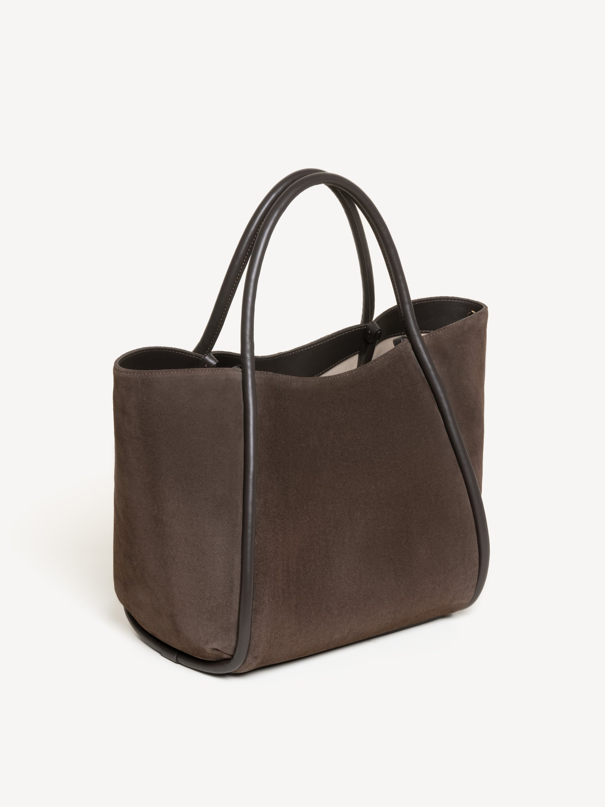 The Ursula Tote - Chocolate - Suede and Leather - M.Gemi