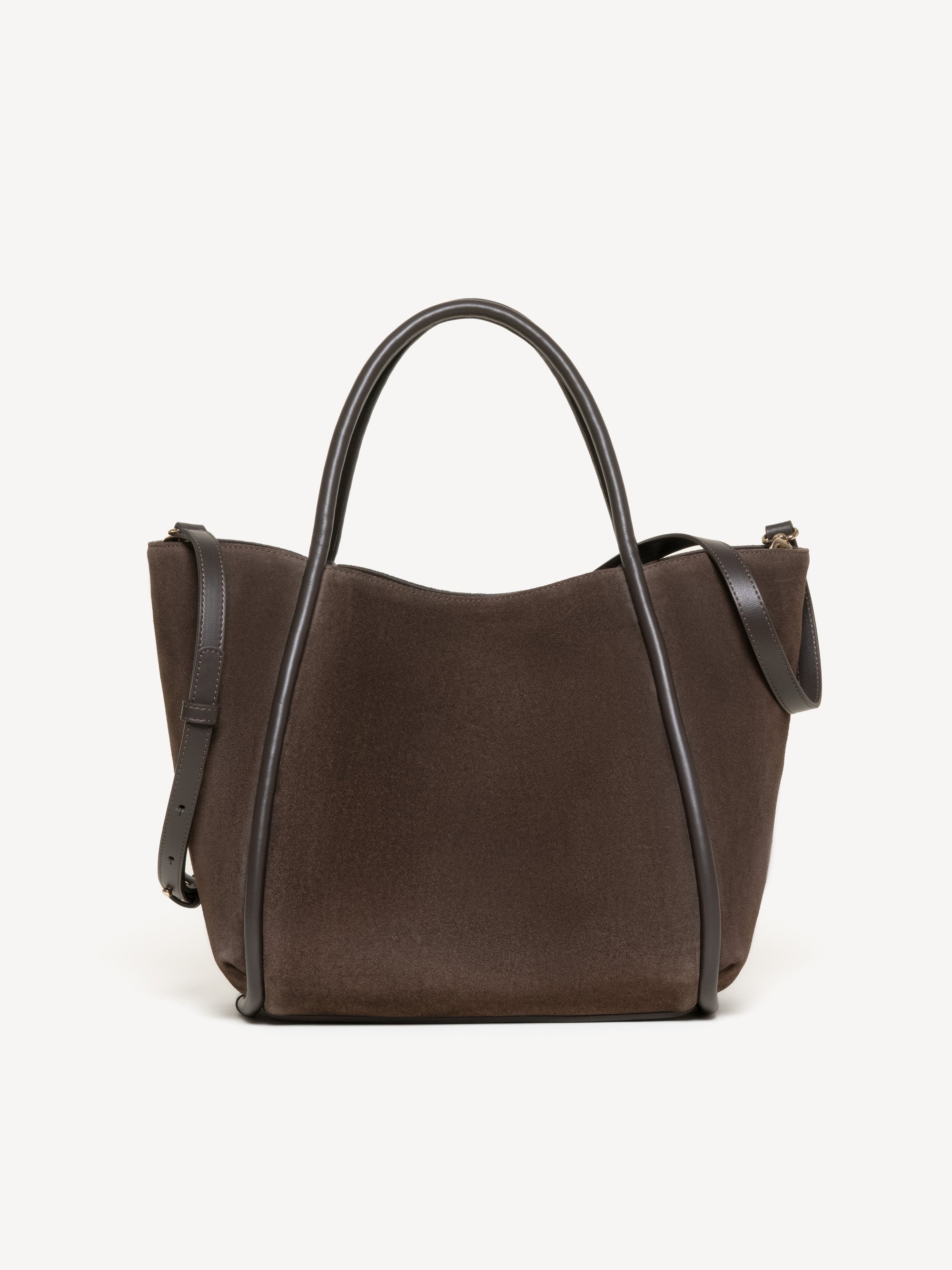 The Ursula Tote - Chocolate - Suede and Leather - M.Gemi