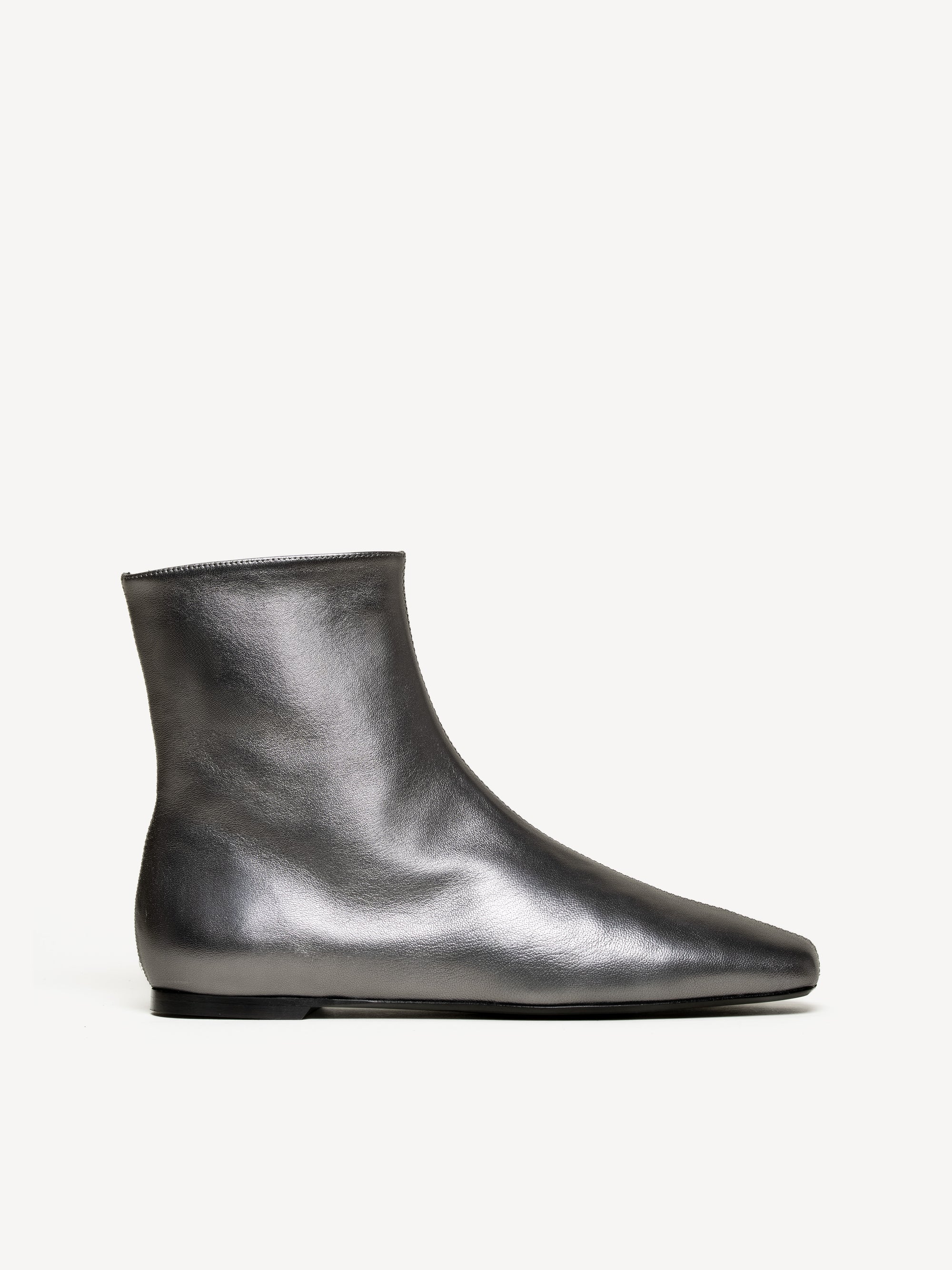 The Una Bootie - Gunmetal - Metallic Nappa - M.Gemi