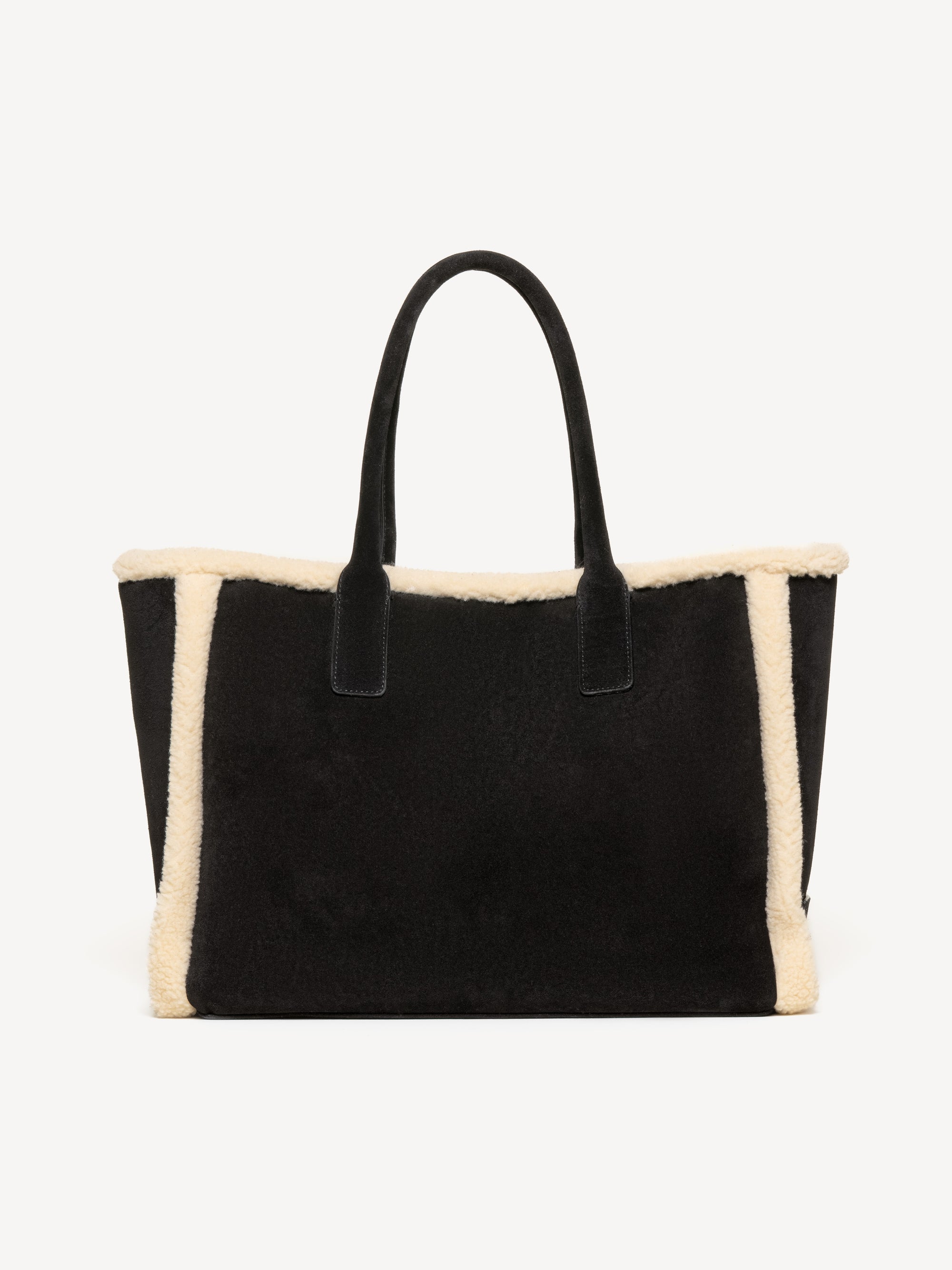 The Neva Tote - Black - Suede and Shearling - M.Gemi