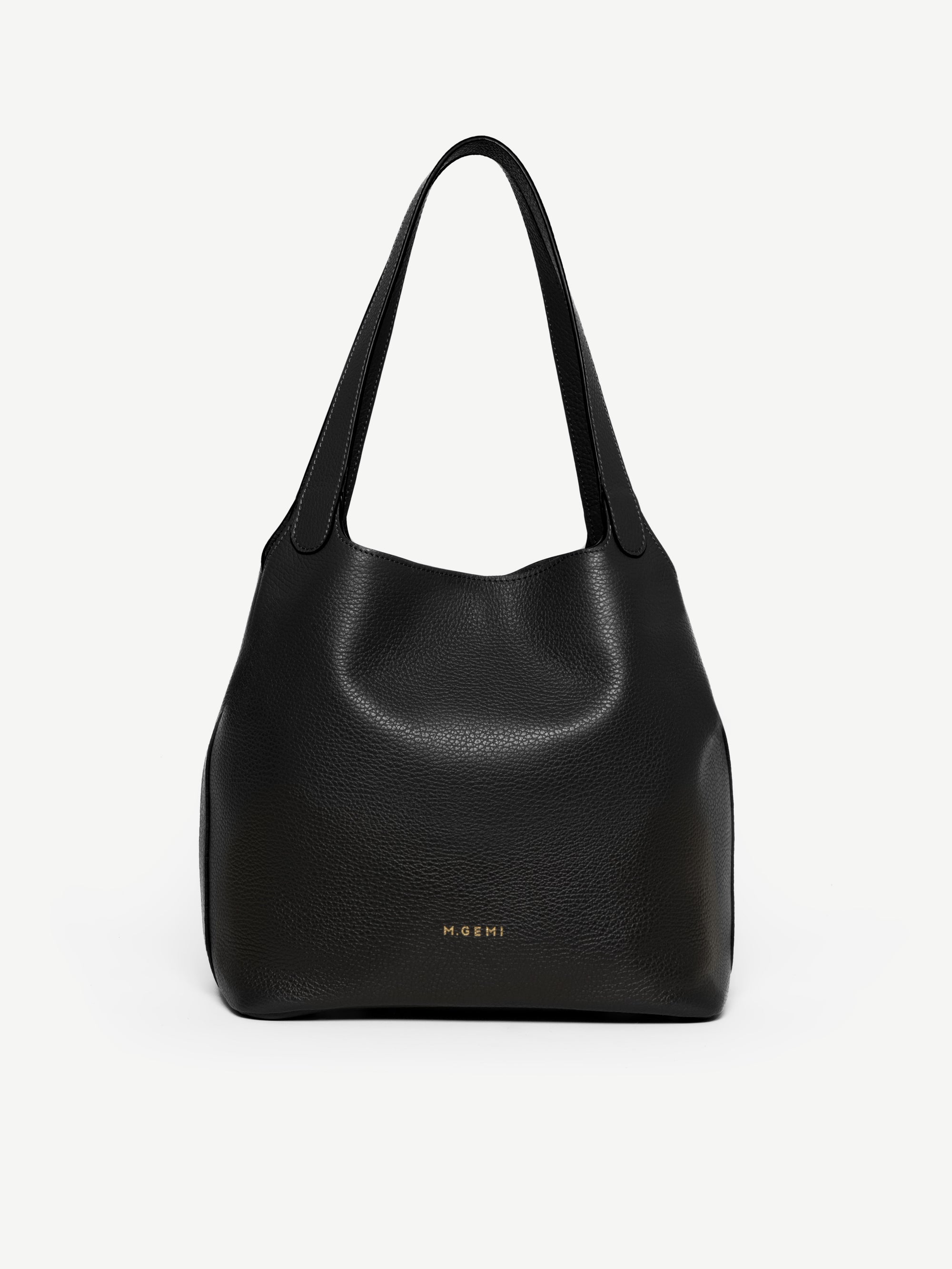 The Rigoletta - Black - Tumbled Leather - M.Gemi
