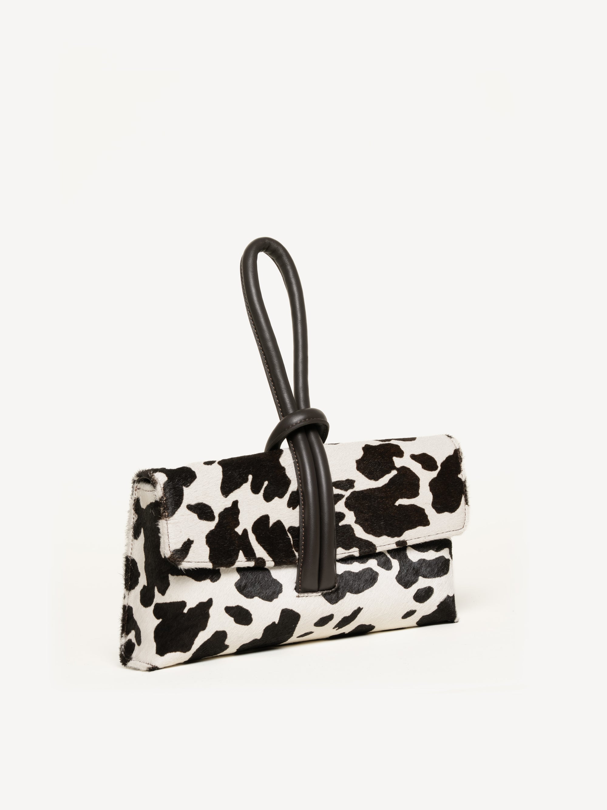 The Francesca Convertible Crossbody - White and Espresso - Calf