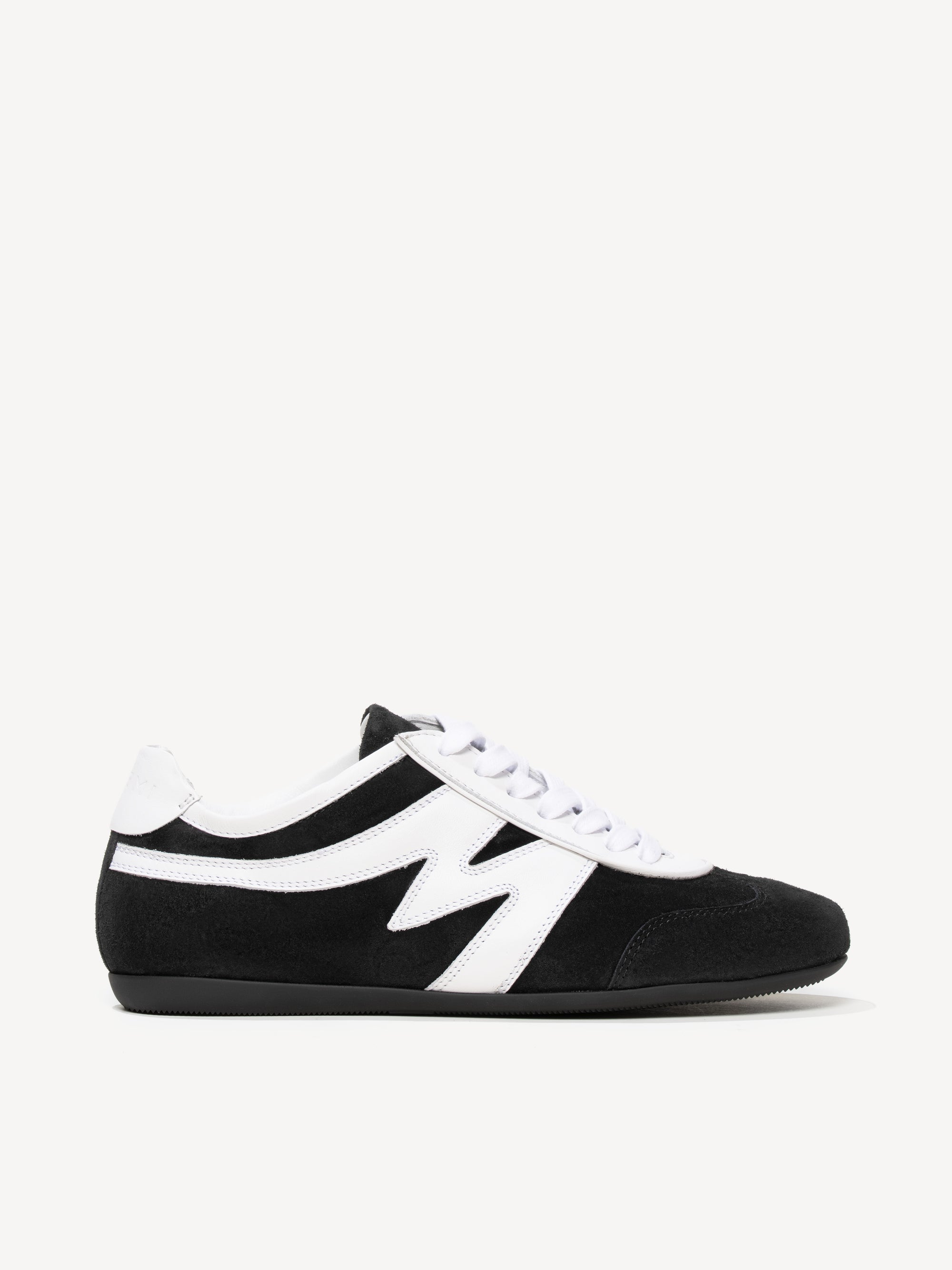 The Rosamaria - Black with White - Suede & Leather - M.Gemi