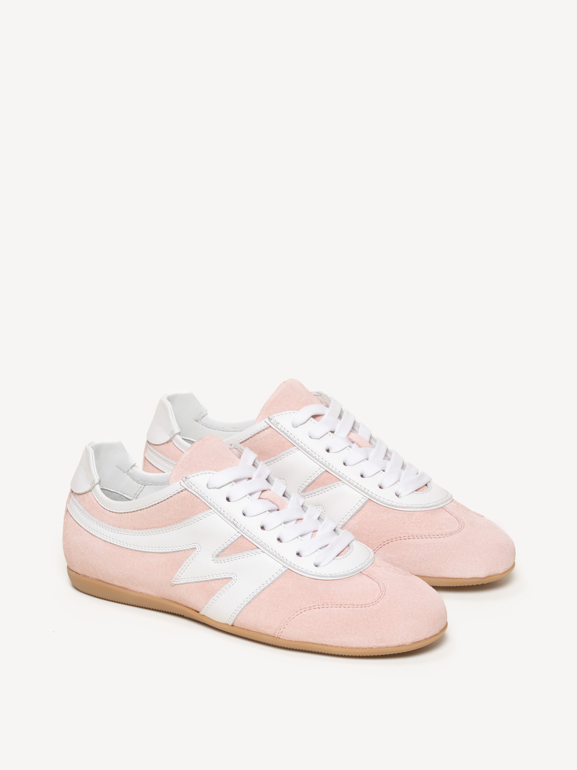 メリー The Rosamaria - Millennial Pink with White - Suede & Leather- M.Gemi