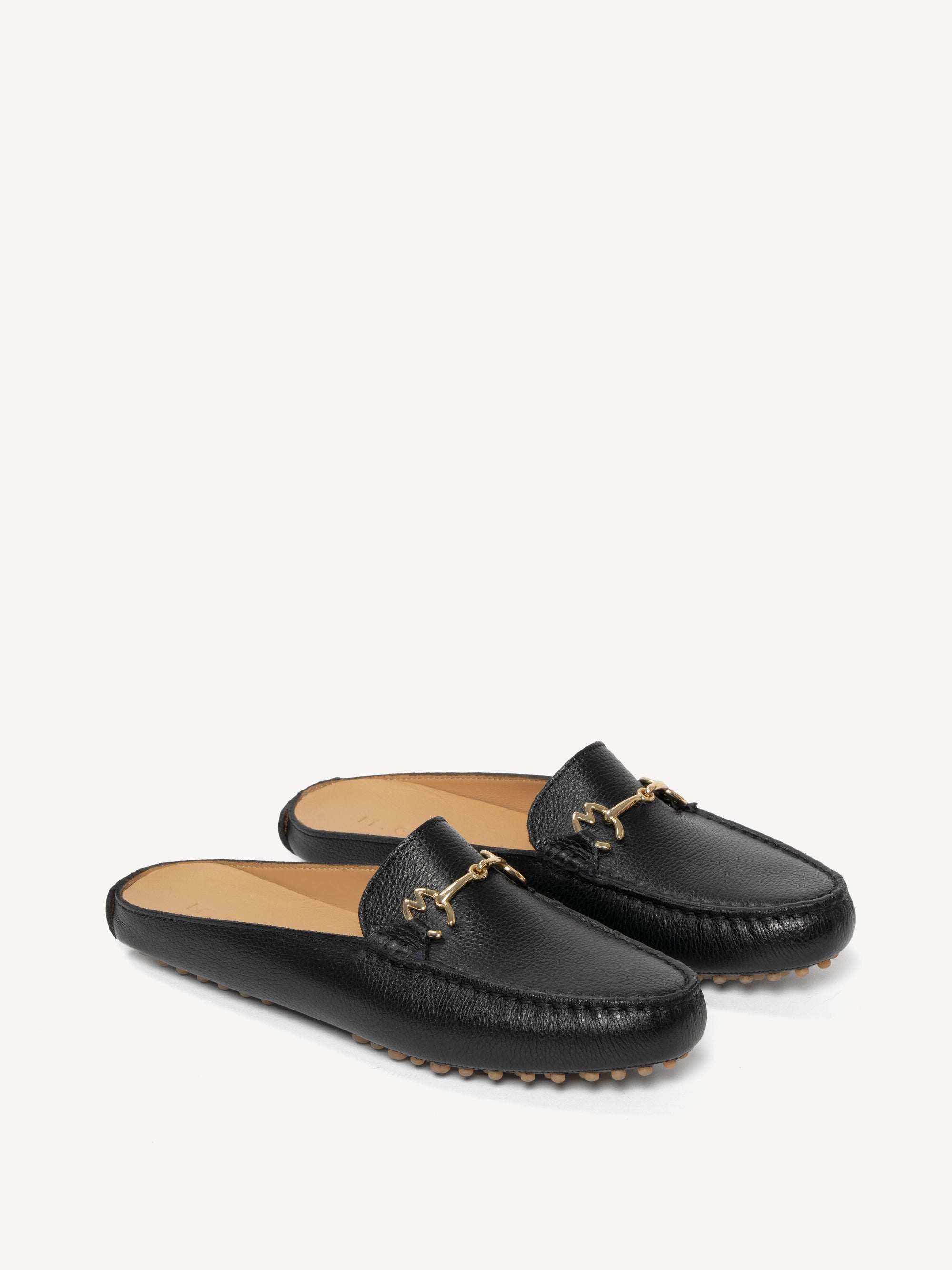 The Pastoso Signature Mule - Black - Tumbled Leather - M.Gemi