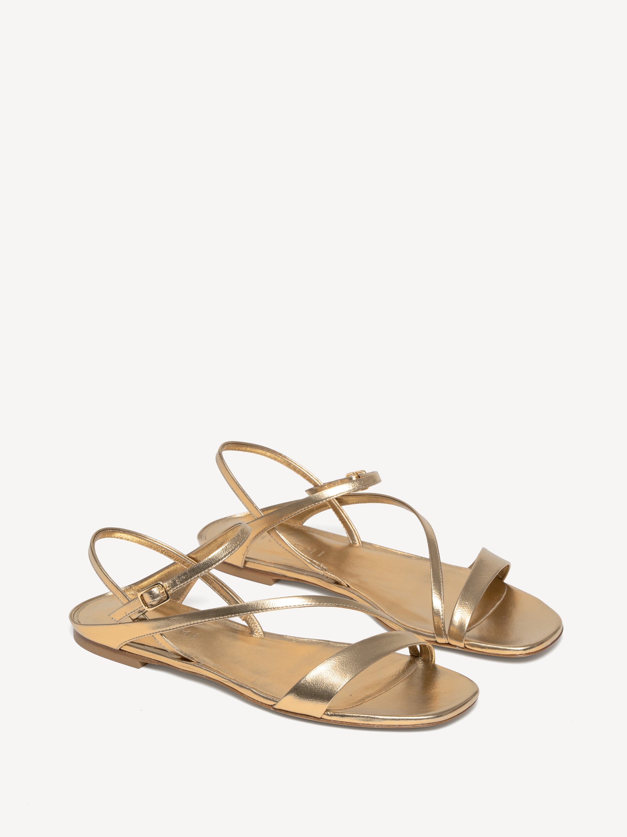 The Corinna Flat - Gold - Metallic - Nappa - M.Gemi