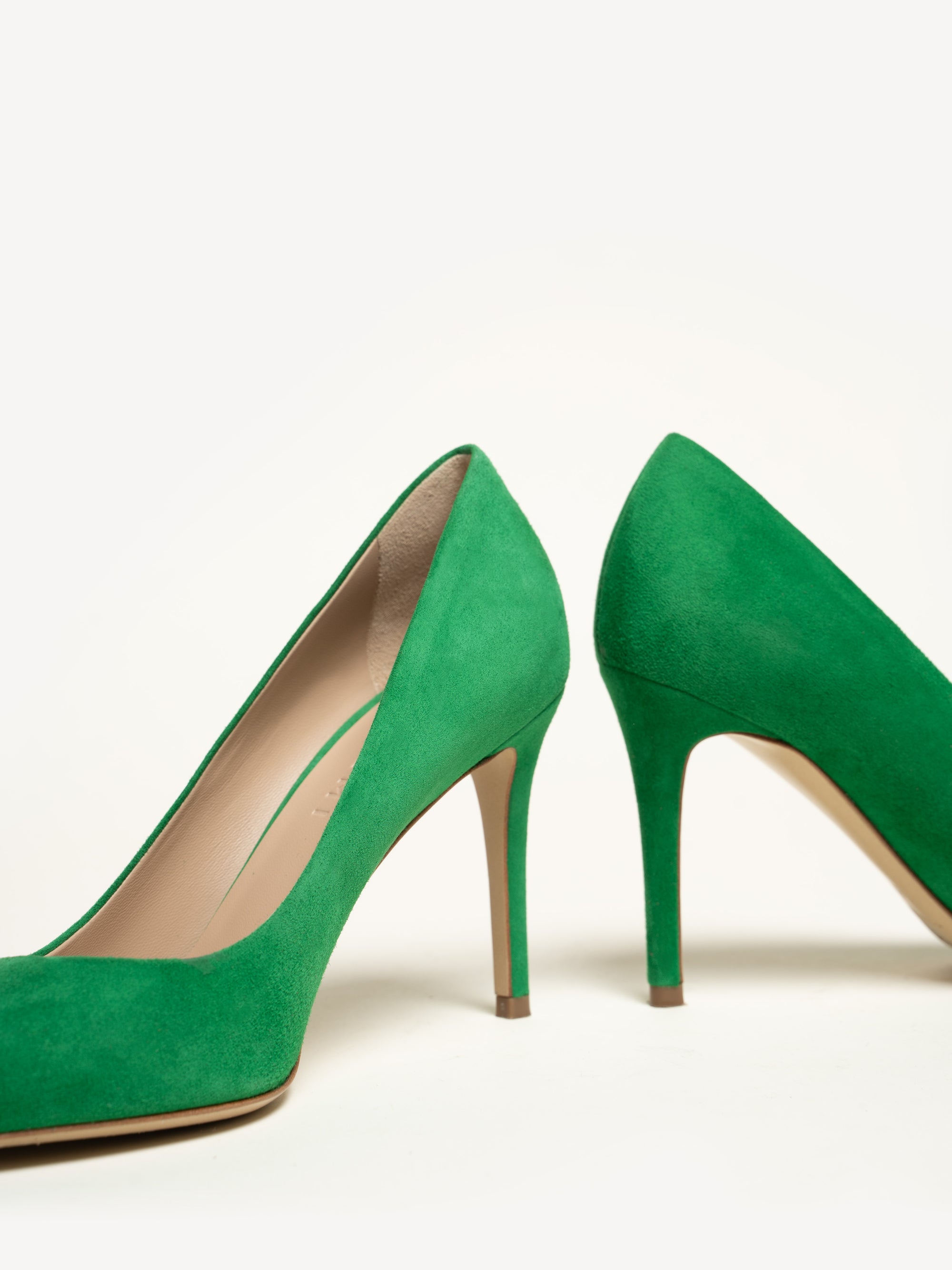 The Esatto Italian Nappa Leather Pump Heel in Jewel Green