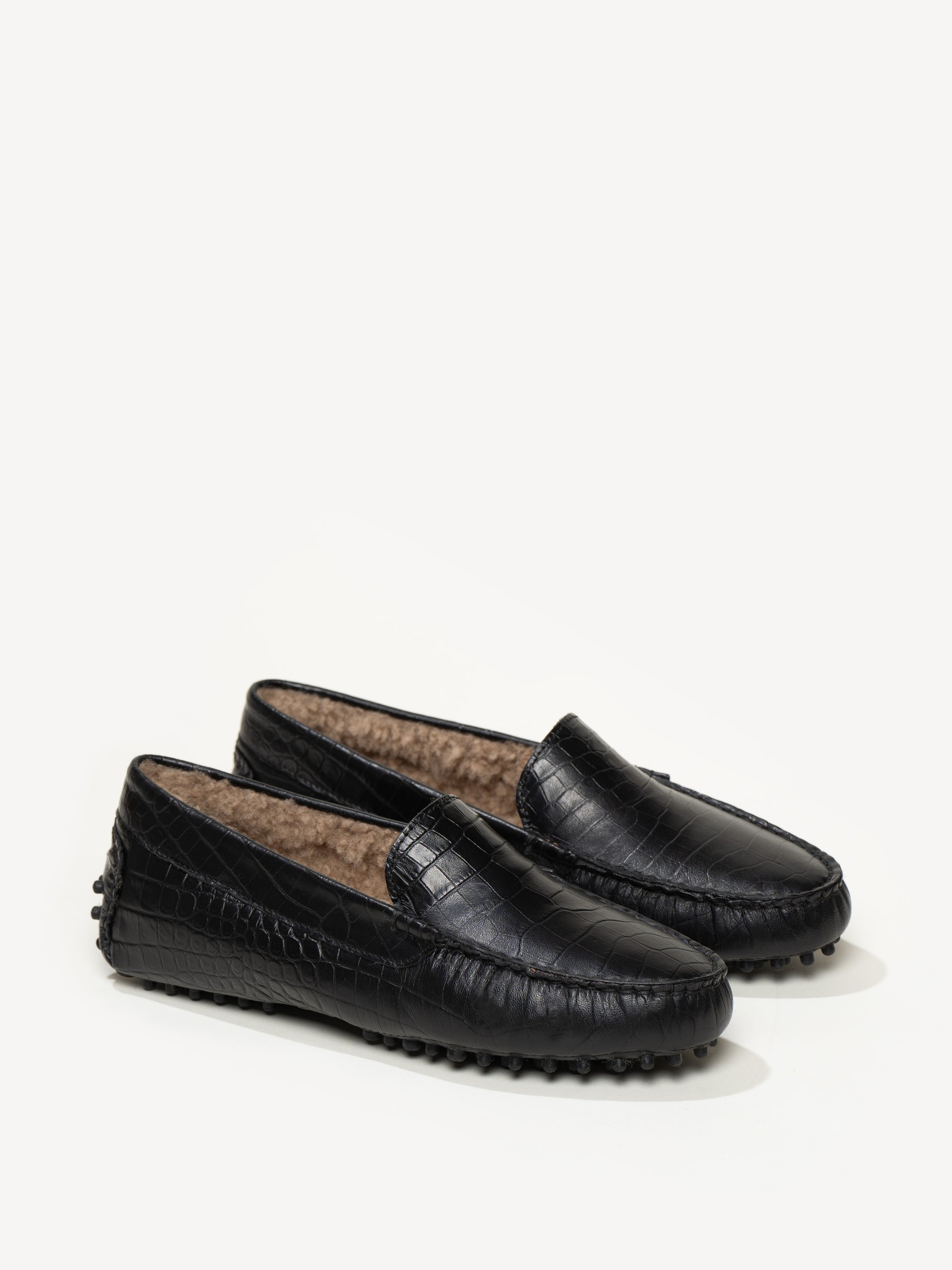 M. Gemi Loafers Black Snakeskin Leather Driver Shoes Mens M. Gemi The Felize Brown Gray Suede Driving Loafers Size 37  main image 3