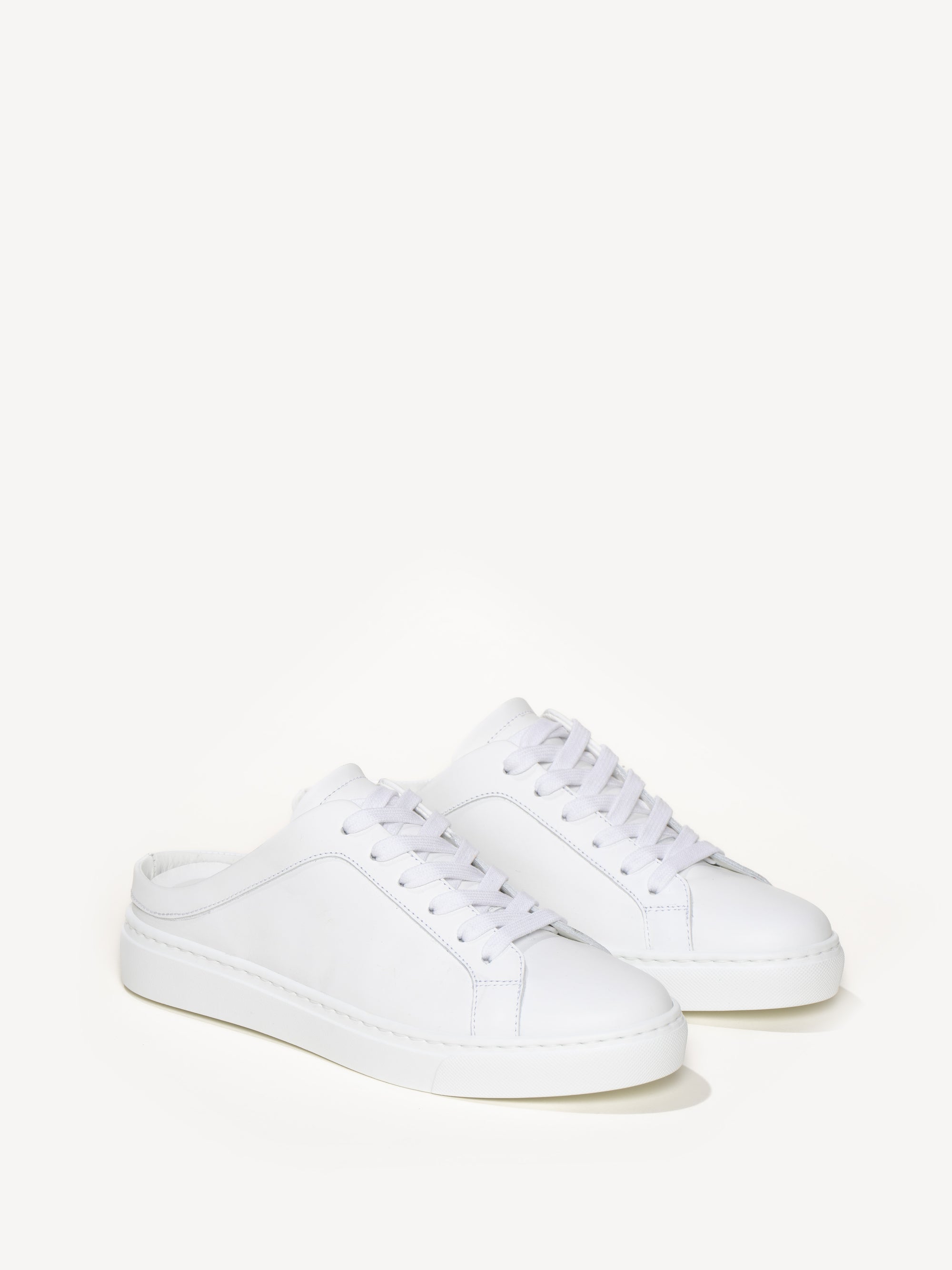 The Palestra Mule - White - Leather - M.Gemi