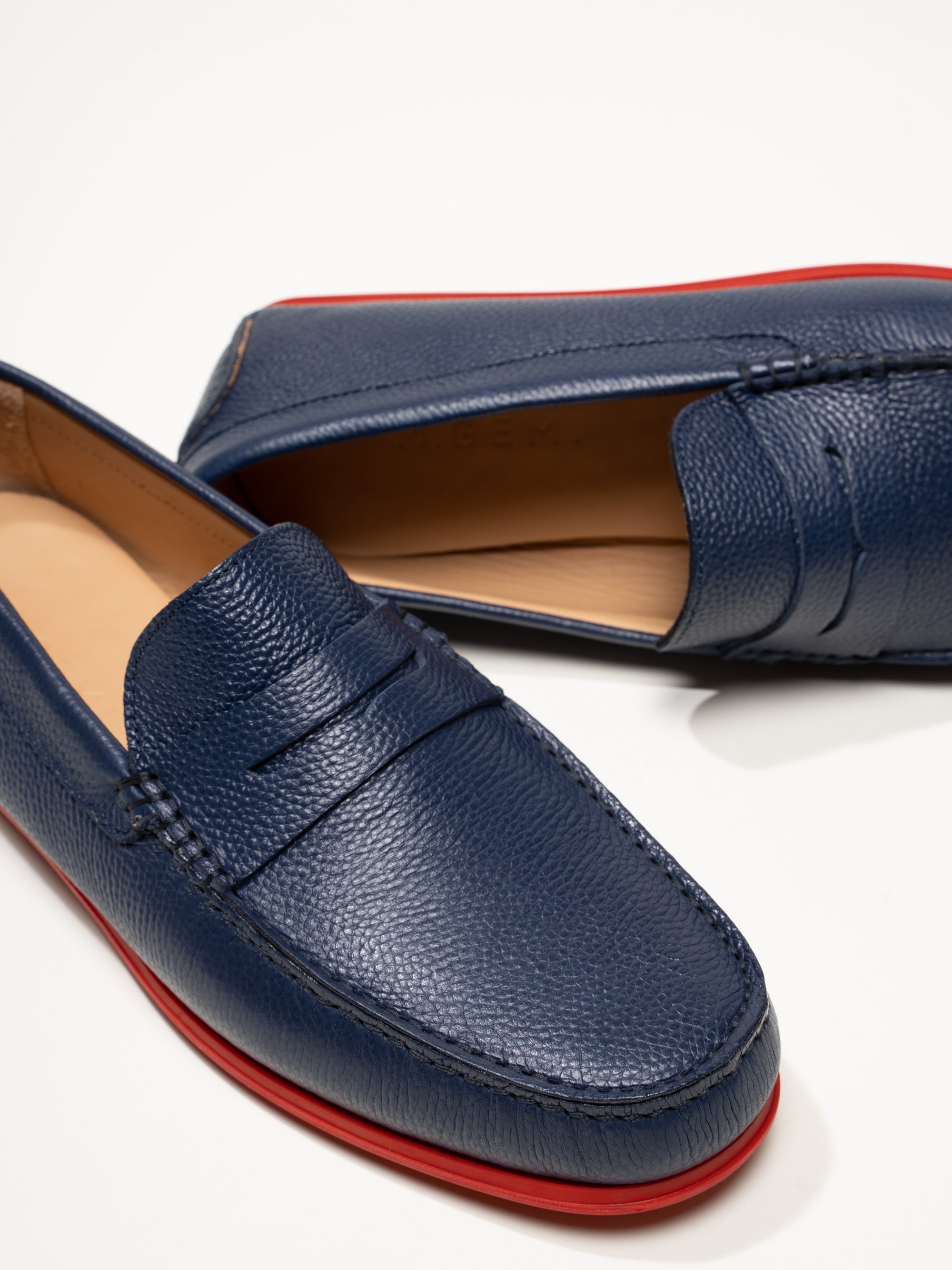 The Pastoso Uomo - Navy - Tumbled Leather - M.Gemi