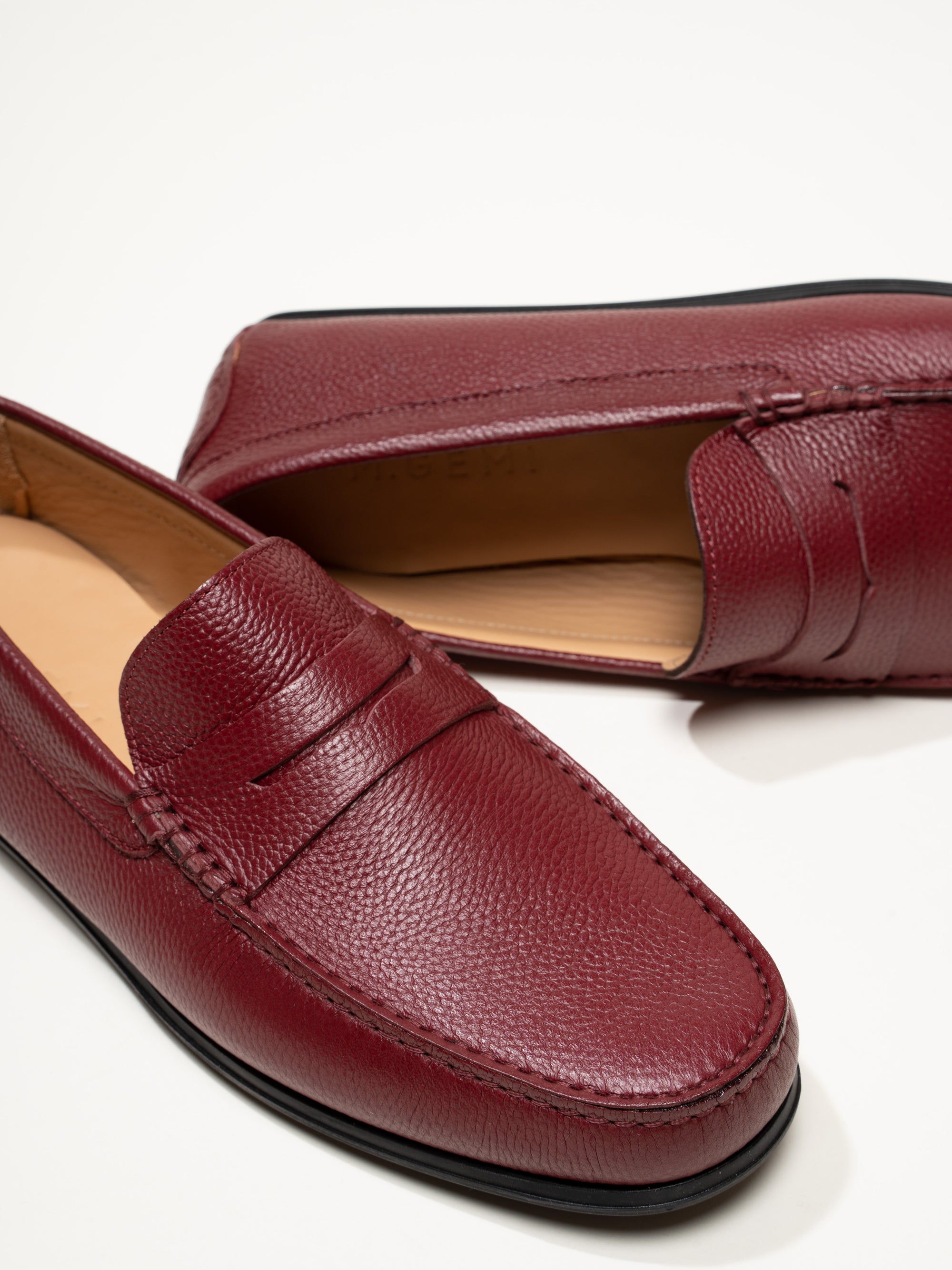 M. GEMI Soft Leather 42 US 9M PASTOSO Driving Penney Loafer Shoes Made in ITALY Women main image 3