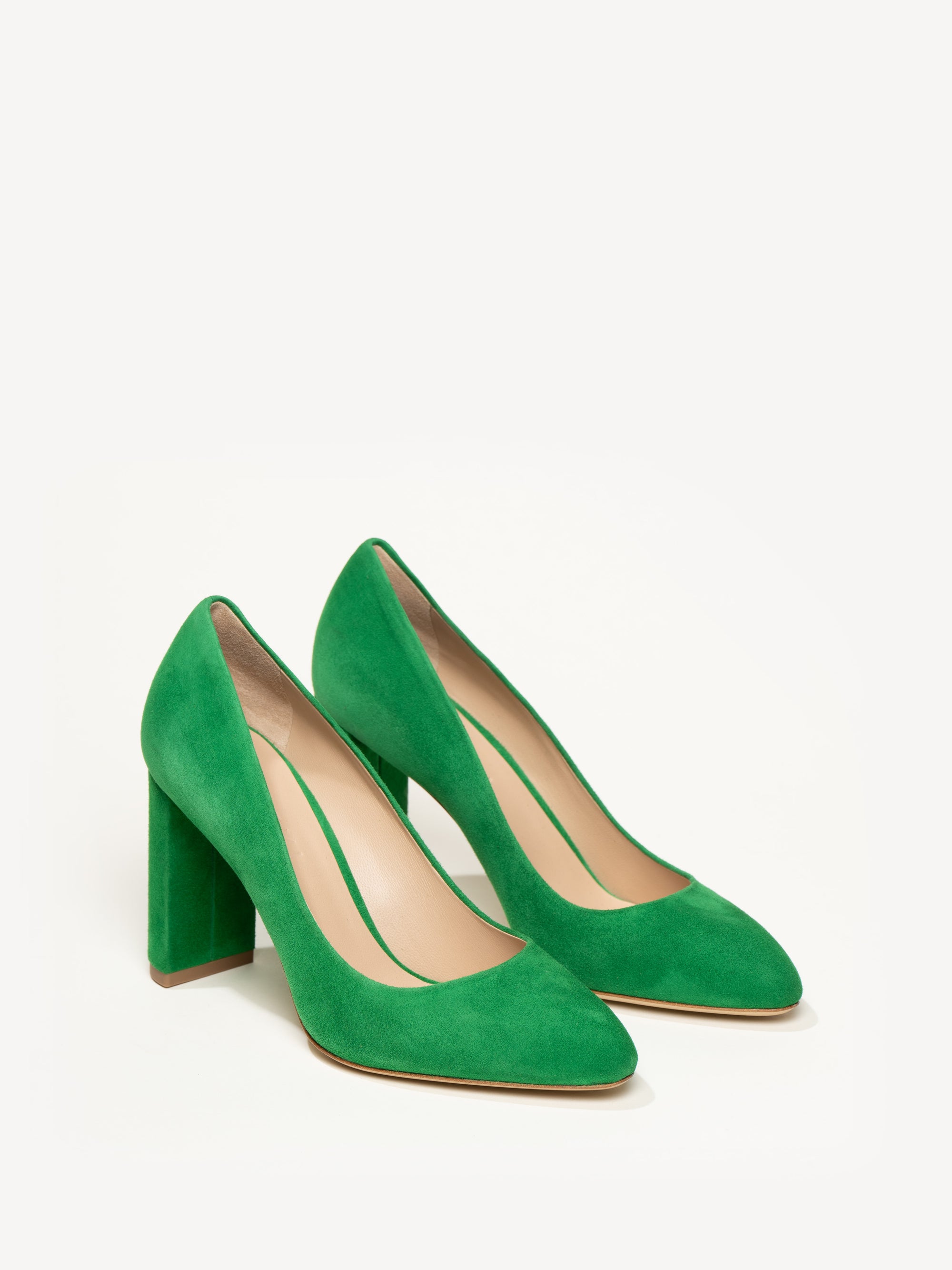 The Lustro 90mm Jewel Green Suede - Main Image