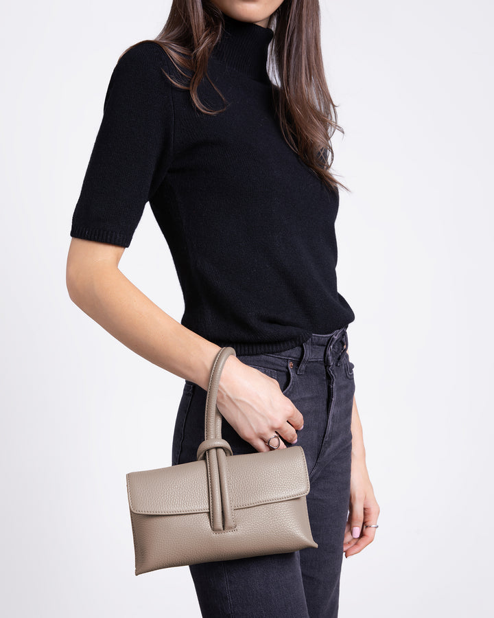 The Francesca - Light Mushroom - Tumbled Leather - M.Gemi