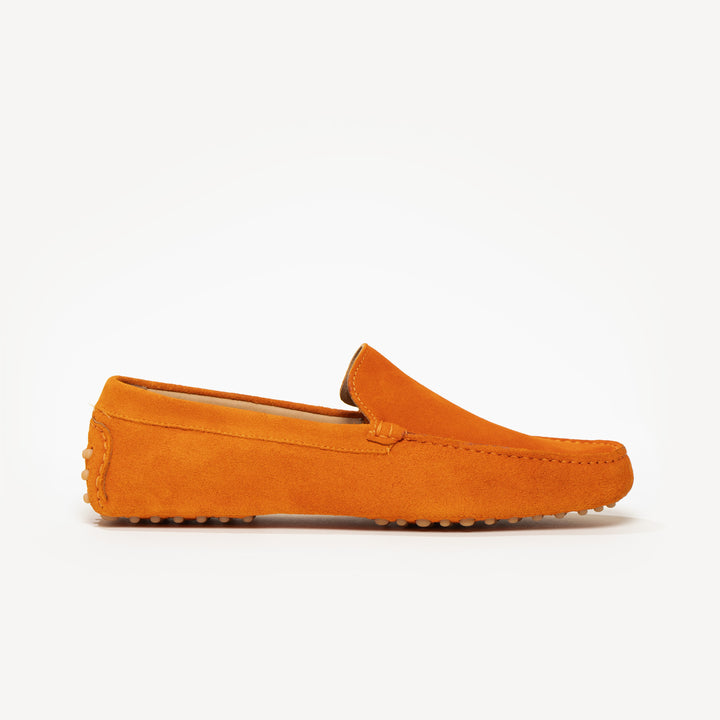men's dress shoes with orange sole Rrunsv Loafers for Men Mens Loafers Slip-on Dress Shoes Fashion Style Classic Shoes Casual Orange,39