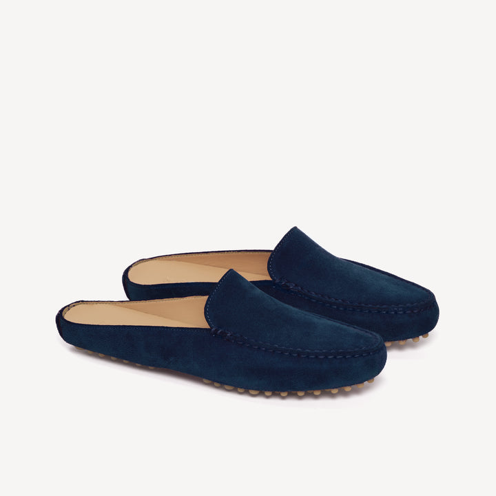 The Felize Mule - Navy - Suede - M.Gemi