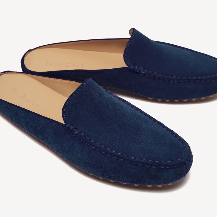 The Felize Mule - Navy - Suede - M.Gemi