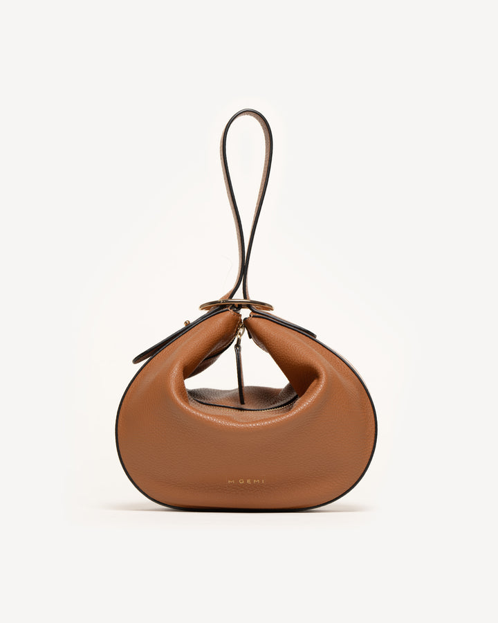 The Evelina Shoulder Bag - Black - Tumbled Leather - M.Gemi