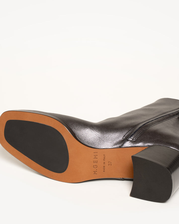 The Cristina - Dark Gunmetal - Metallic Nappa - M.Gemi