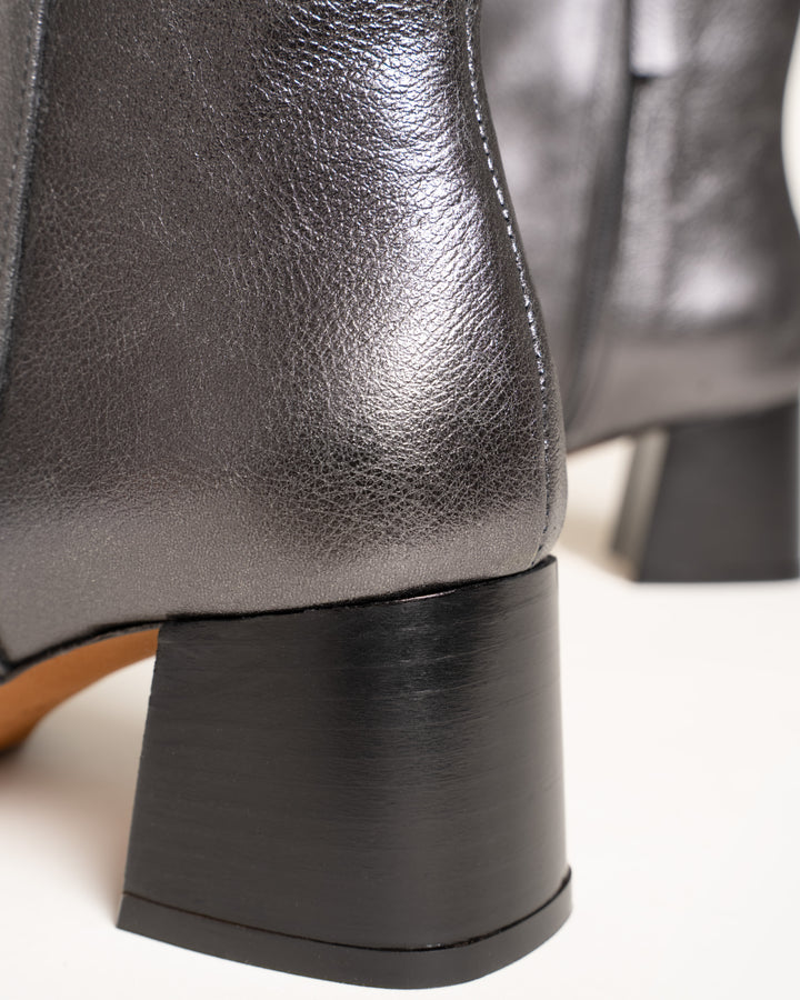 The Cristina - Dark Gunmetal - Metallic Nappa - M.Gemi