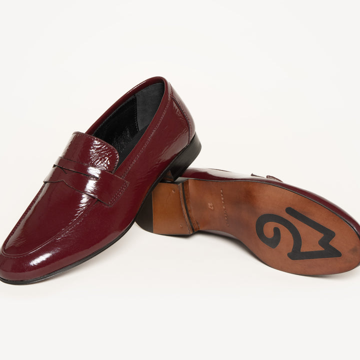 Dark burgundy loafers hotsell