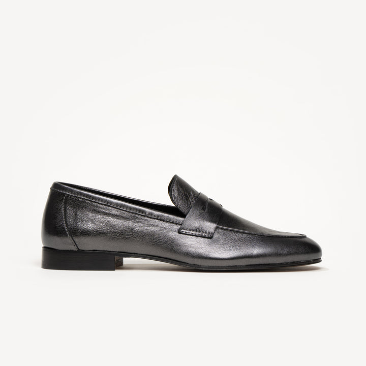 The Sacca Donna - Dark Gunmetal - Tumbled Leather - M.Gemi