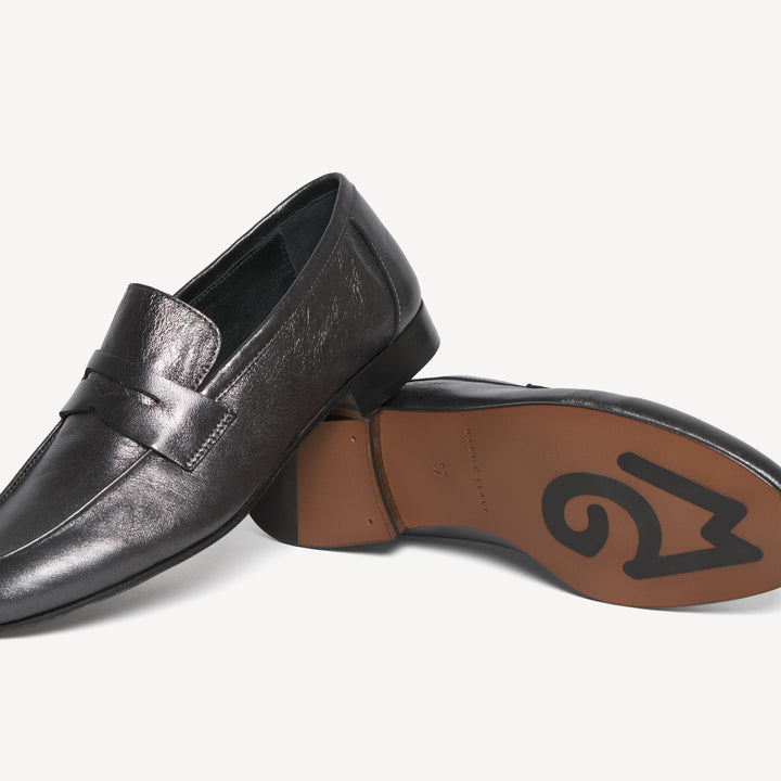 The Sacca Donna - Dark Gunmetal - Tumbled Leather - M.Gemi display picture 1