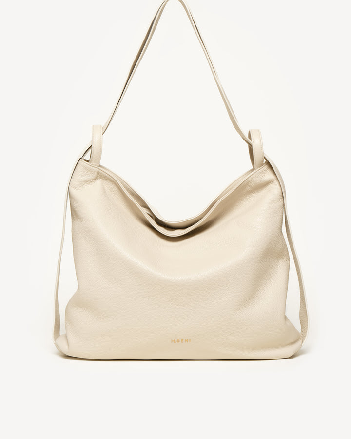 The Laura Convertible Backpack - Ecru - Leather - M.Gemi