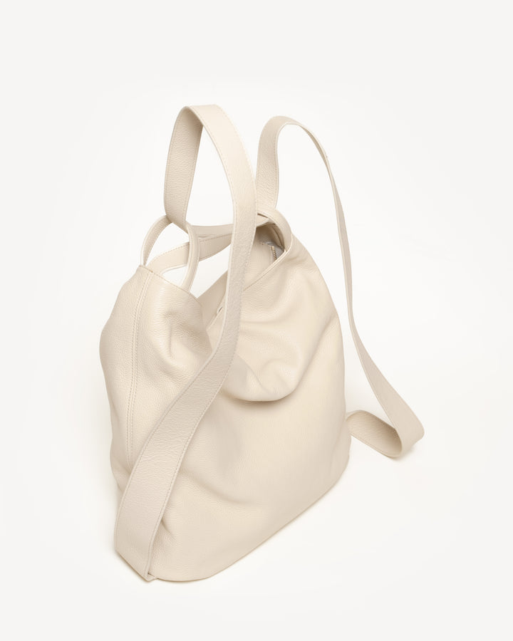 The Laura Convertible Backpack - Ecru - Leather - M.Gemi