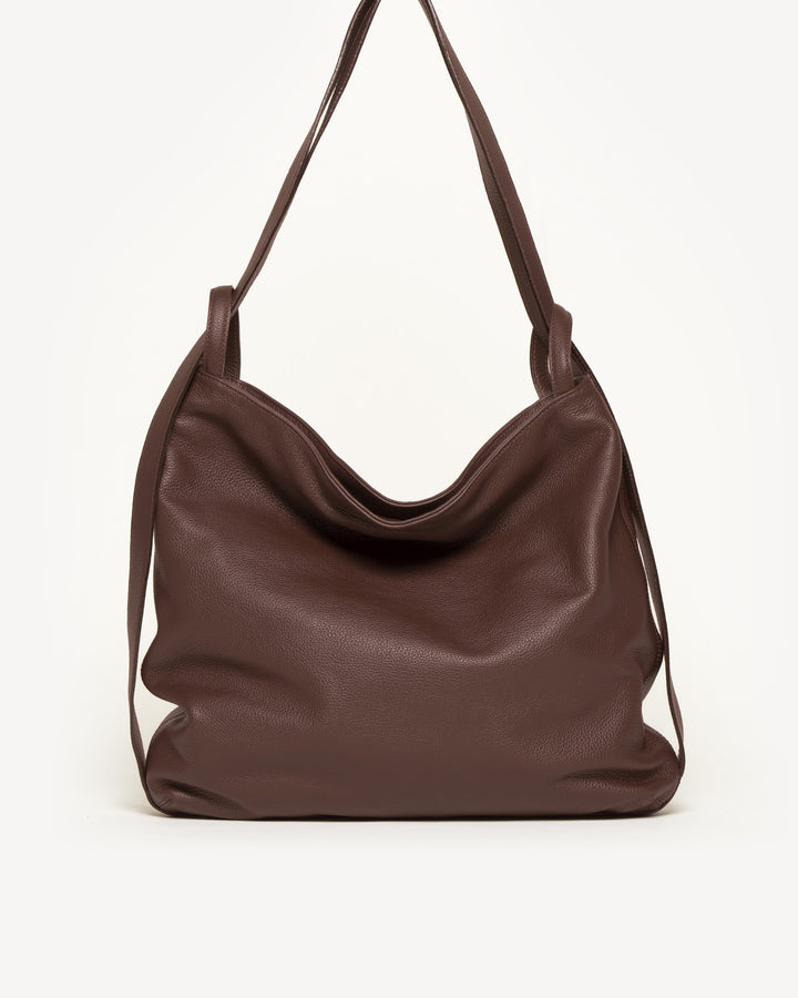 The Laura Convertible Backpack - Chocolate - Leather - M.Gemi