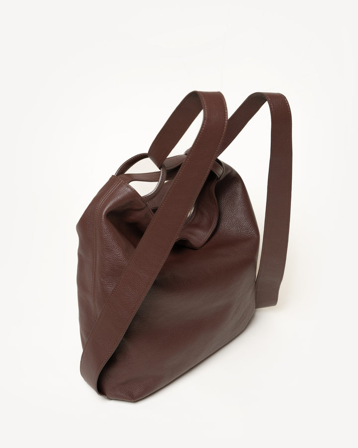 The Laura Convertible Backpack Chocolate Leather M.Gemi