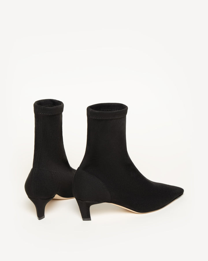 Black stina R gaia　M size Rubber Boots Woman 798 RUBBER BOOTS MID Mid Cut BLACK