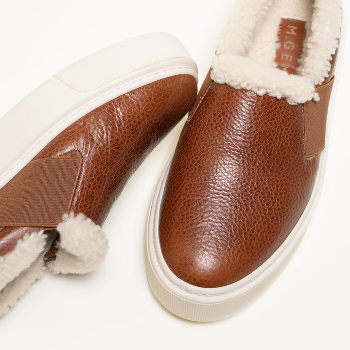 Fur lined slip on sneakers cheap