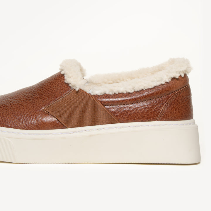 Shearling slip ons cheap