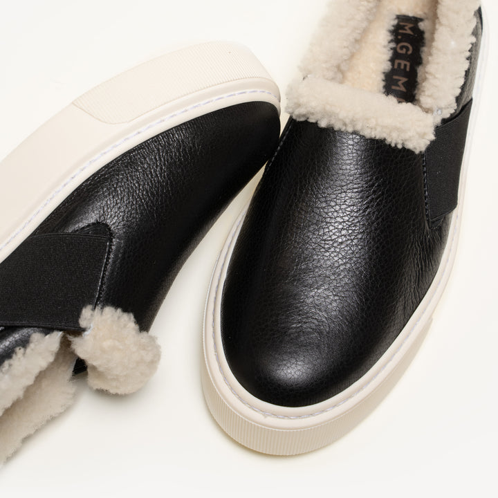 Shearling slip on sneakers discount