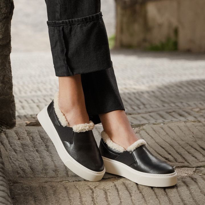 Shearling sneakers hotsell