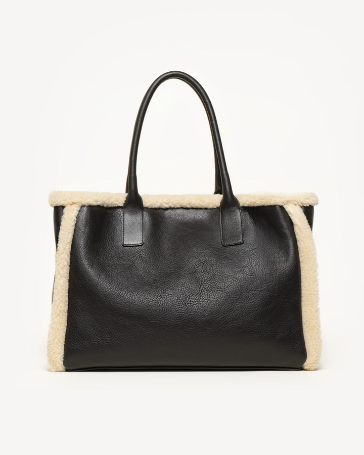 Shearling tote bag store