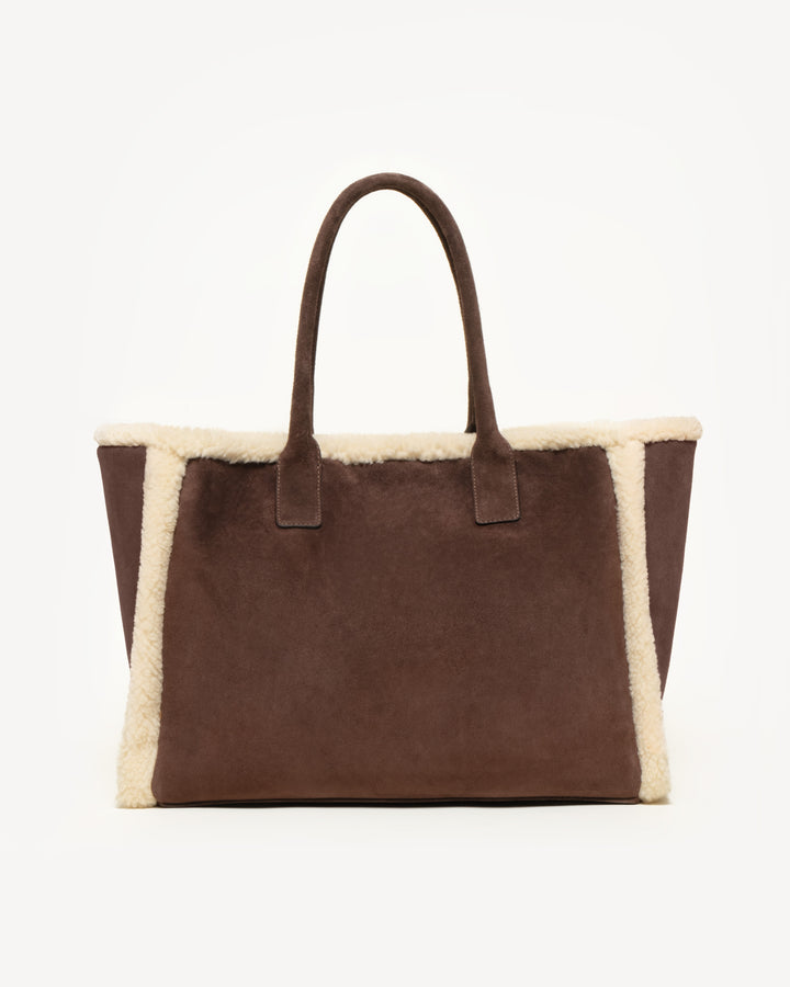 The Neva Tote - Black - Leather and Shearling - M.Gemi