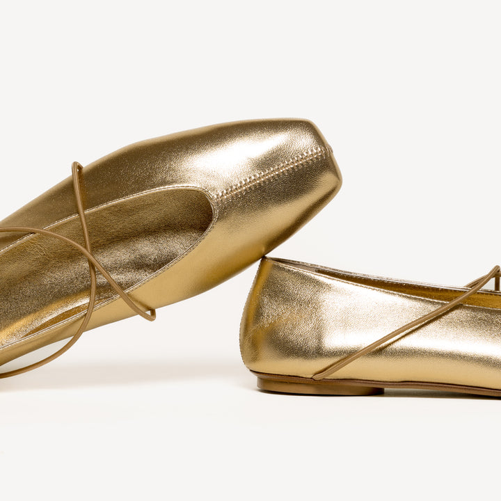The Una - Gold - Metallic Leather