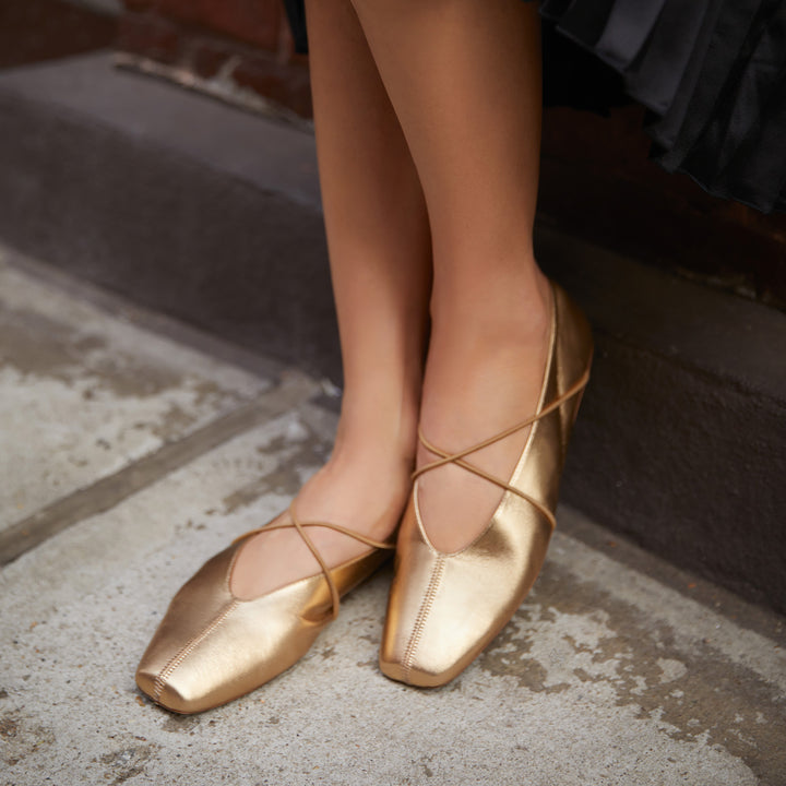 The Una - Gold - Metallic Leather - M.Gemi