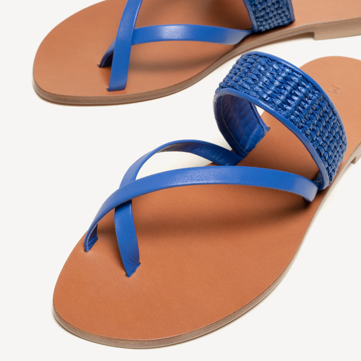 The Medio Cobalt Blue Raffia