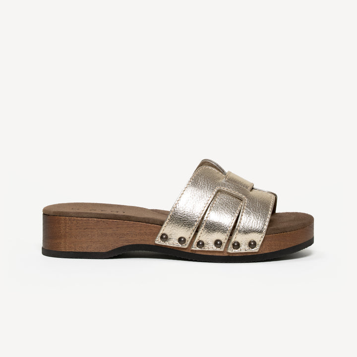 The Cosima - Champagne - Metallic - Leather - M.Gemi