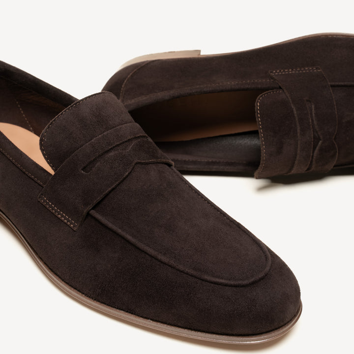 The Sacca Uomo - Dark Chocolate - Suede - M.Gemi